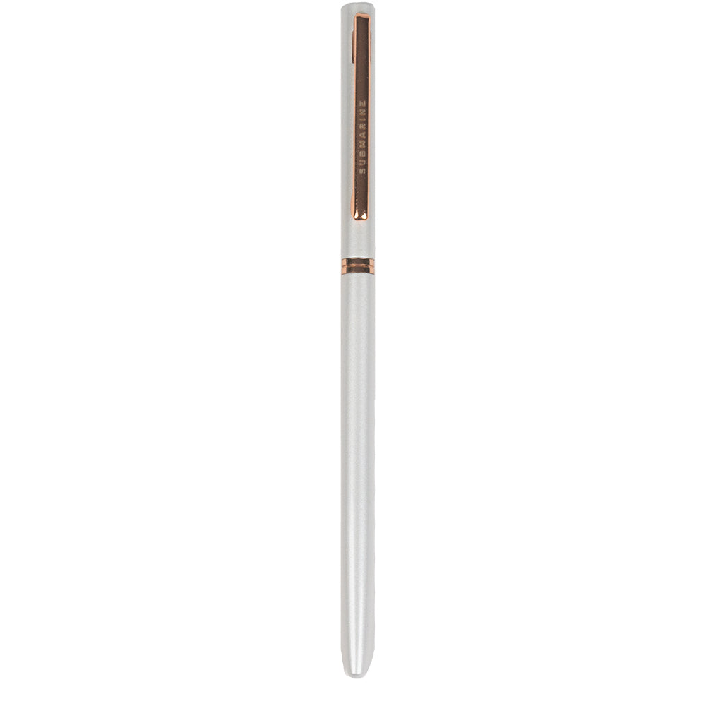 Slim Metal White Ball Pen