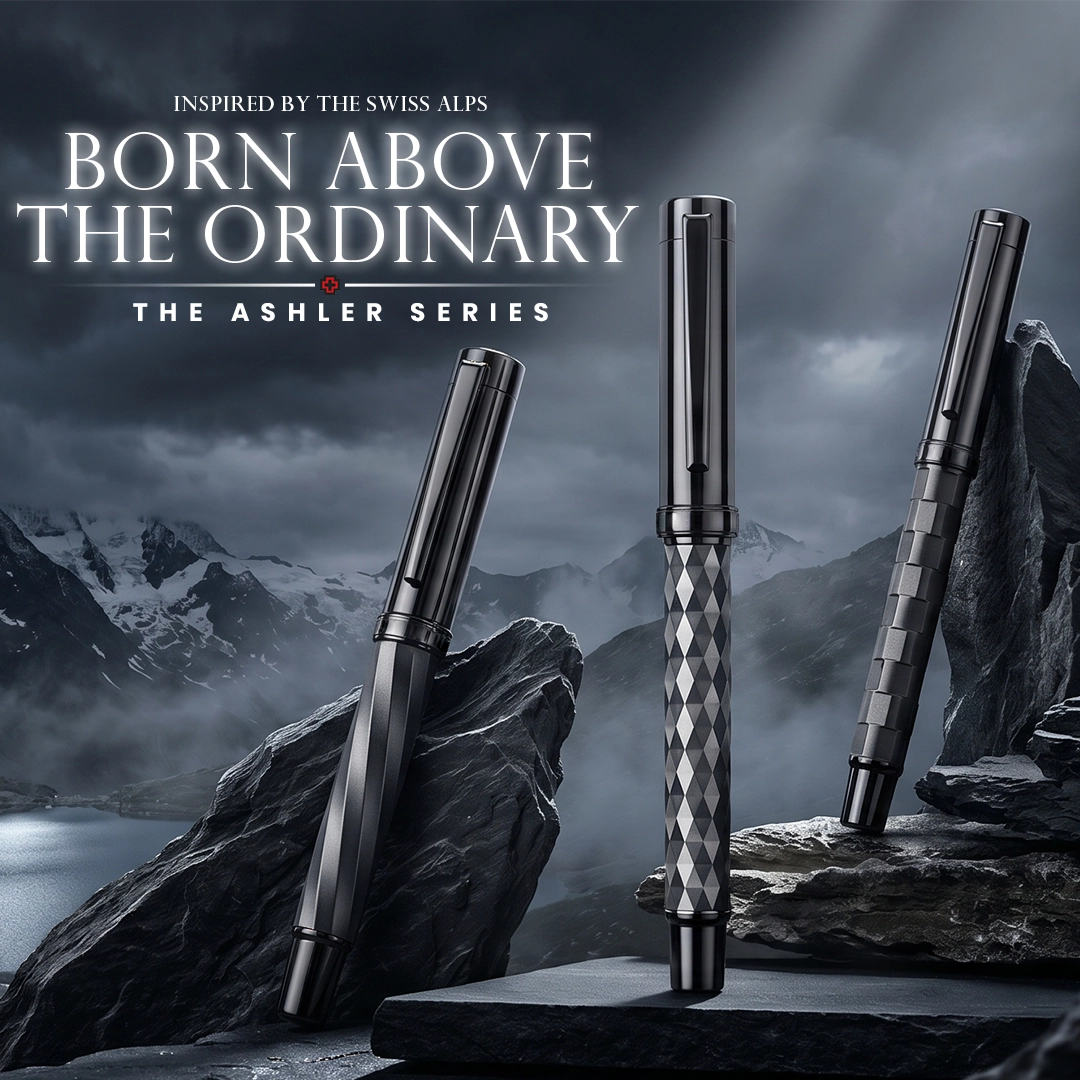 Ashler Arc Ballpoint, Rollerball & Fountain Pen Set