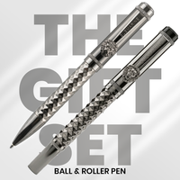 Royal Edition Lion Metal Roller & Ball Pen Set