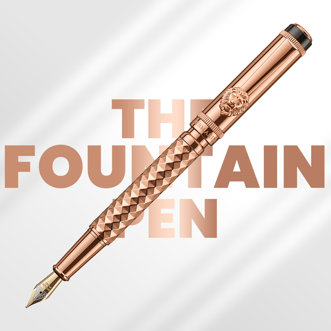 Royal Edition Lion Metal Fountain Pen - Rose Gold