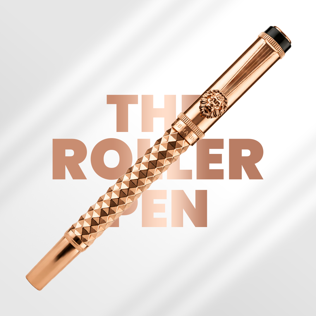 Royal Edition Lion Metal Roller Pen - Rose Gold