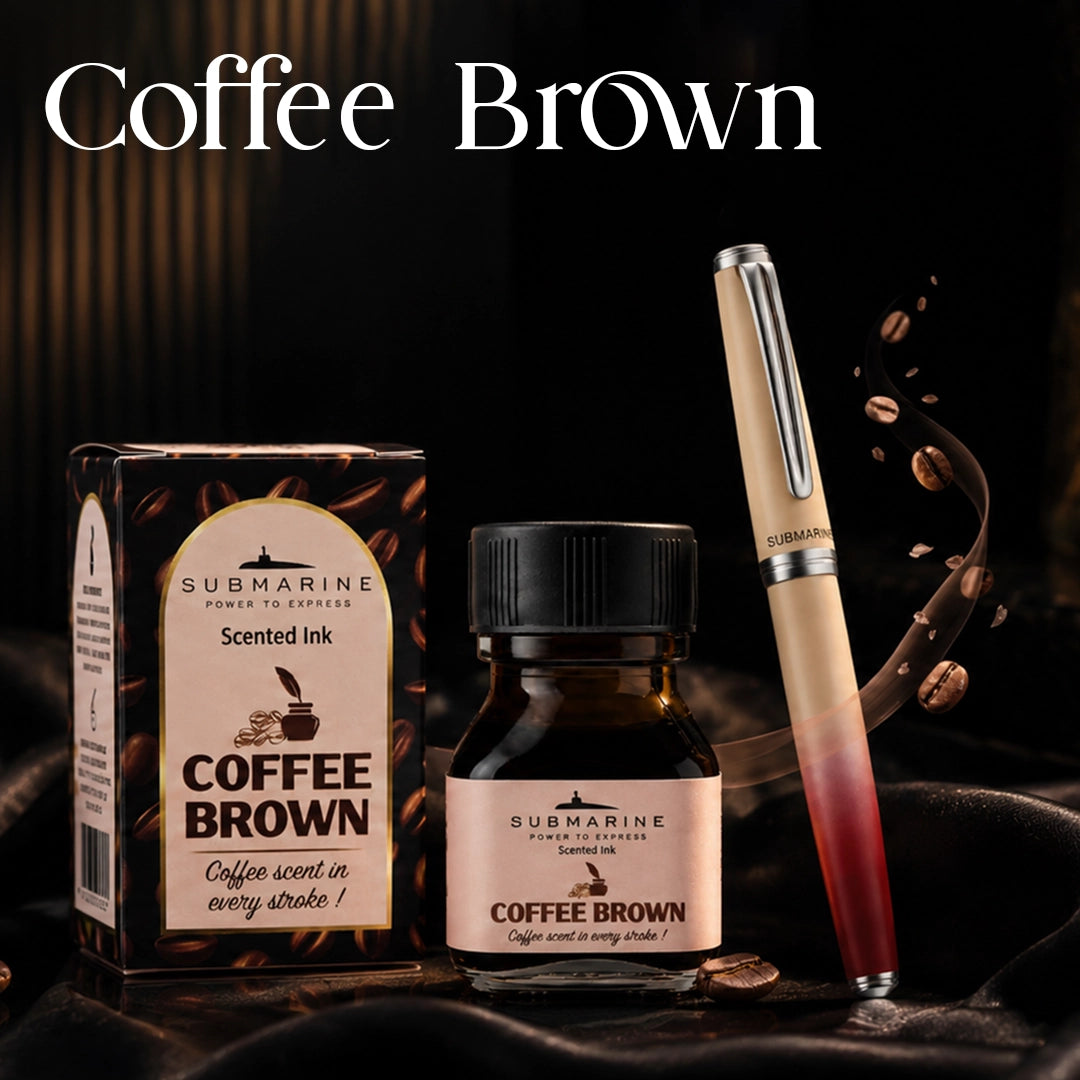 Horizon Dual Shade Fragrance Roller & Fountain Pen Set - Morning Coffee