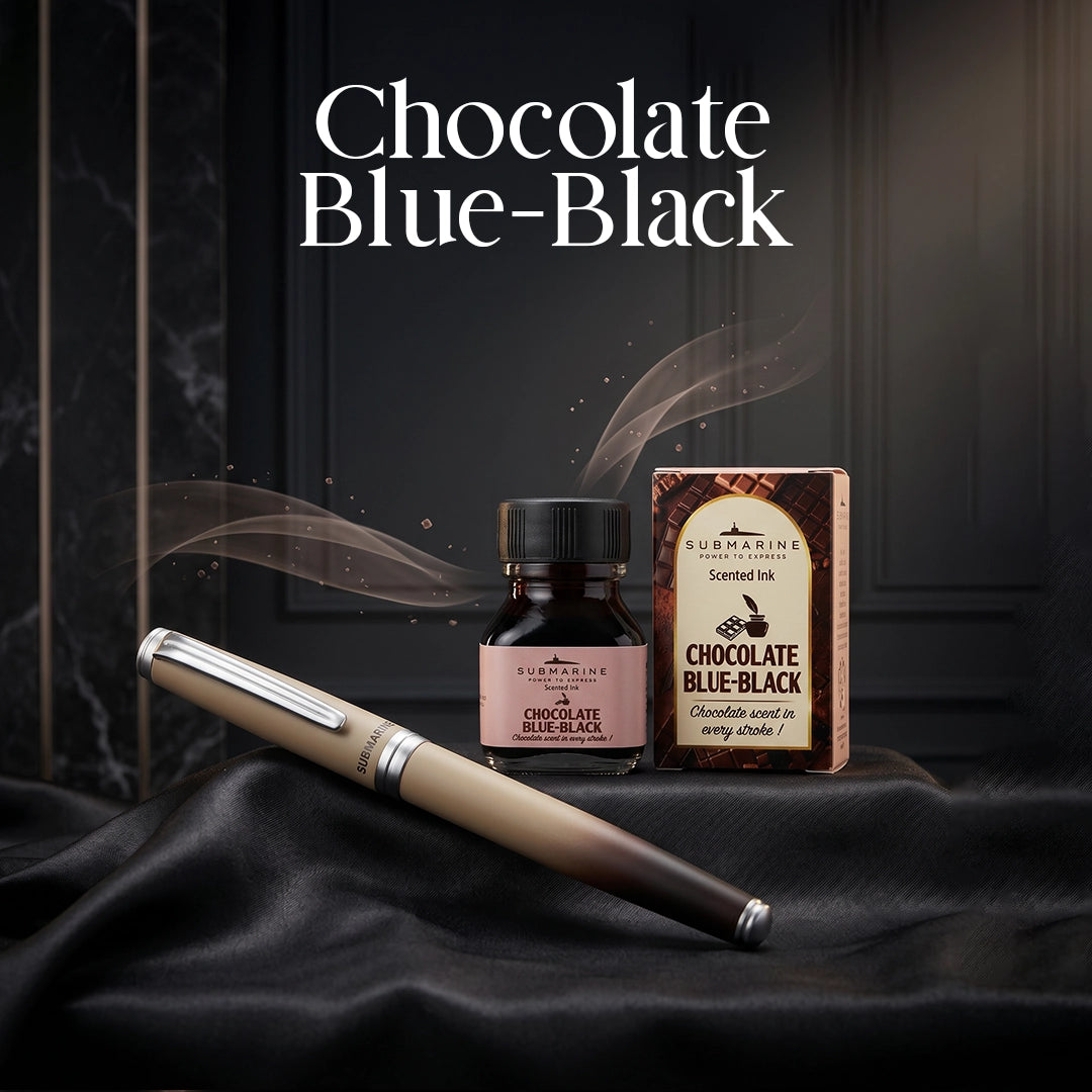 Horizon Dual Shade Fragrance Roller & Fountain Pen Set - Hot Chocolate