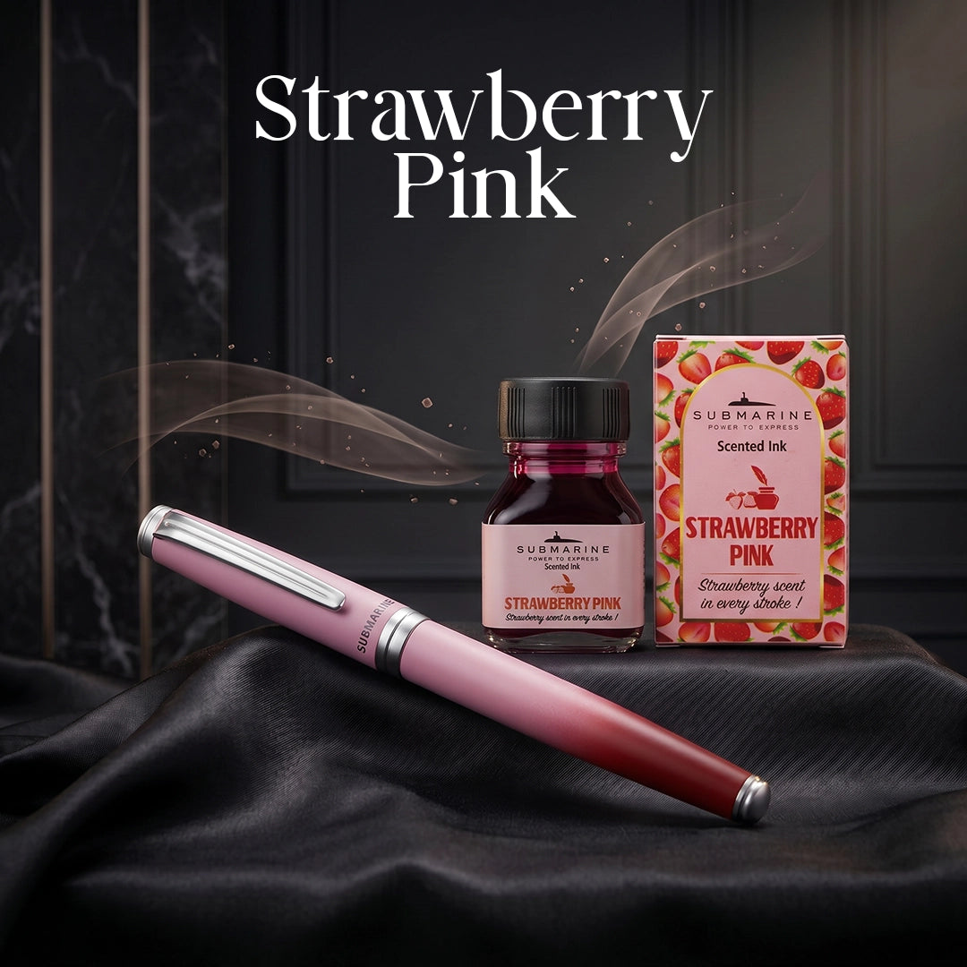 Horizon Dual Shade Fragrance Roller & Fountain Pen Set - Wild Strawberry