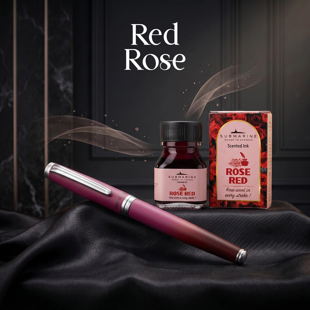 Horizon Dual Shade Fragrance Roller & Fountain Pen Set - Vintage Rose