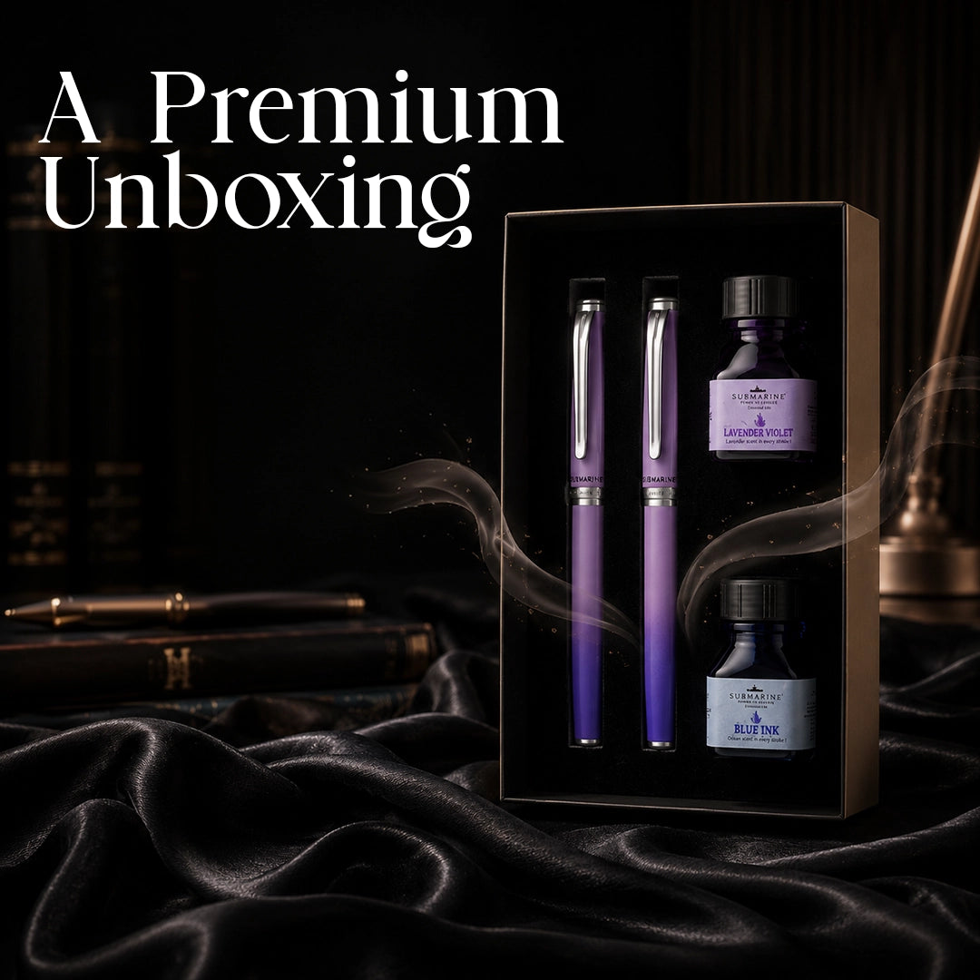 Horizon Dual Shade Fragrance Roller & Fountain Pen Set - Morning Coffee