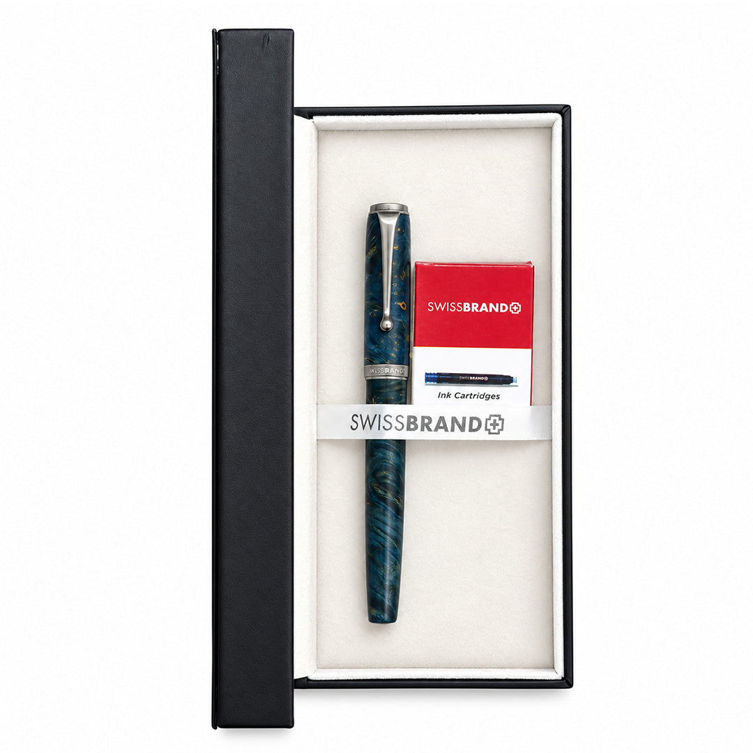 Aeterna Fountain Pen — Midnight Aegean
