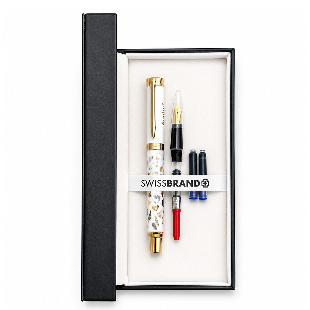 Aurelia Fude Nib Fountain Pen — Pearl White