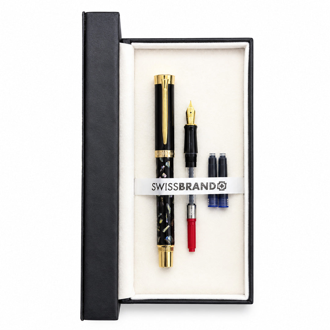 Aurelia Fude Nib Fountain Pen — Midnight Black
