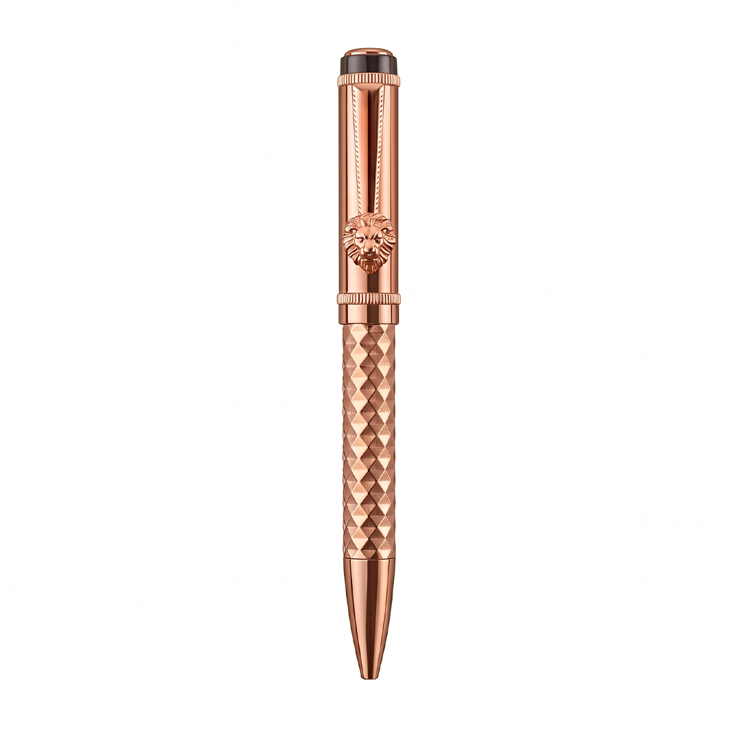 Royal Edition Lion Metal Ball Pen - Set of 2 - Rose Gold