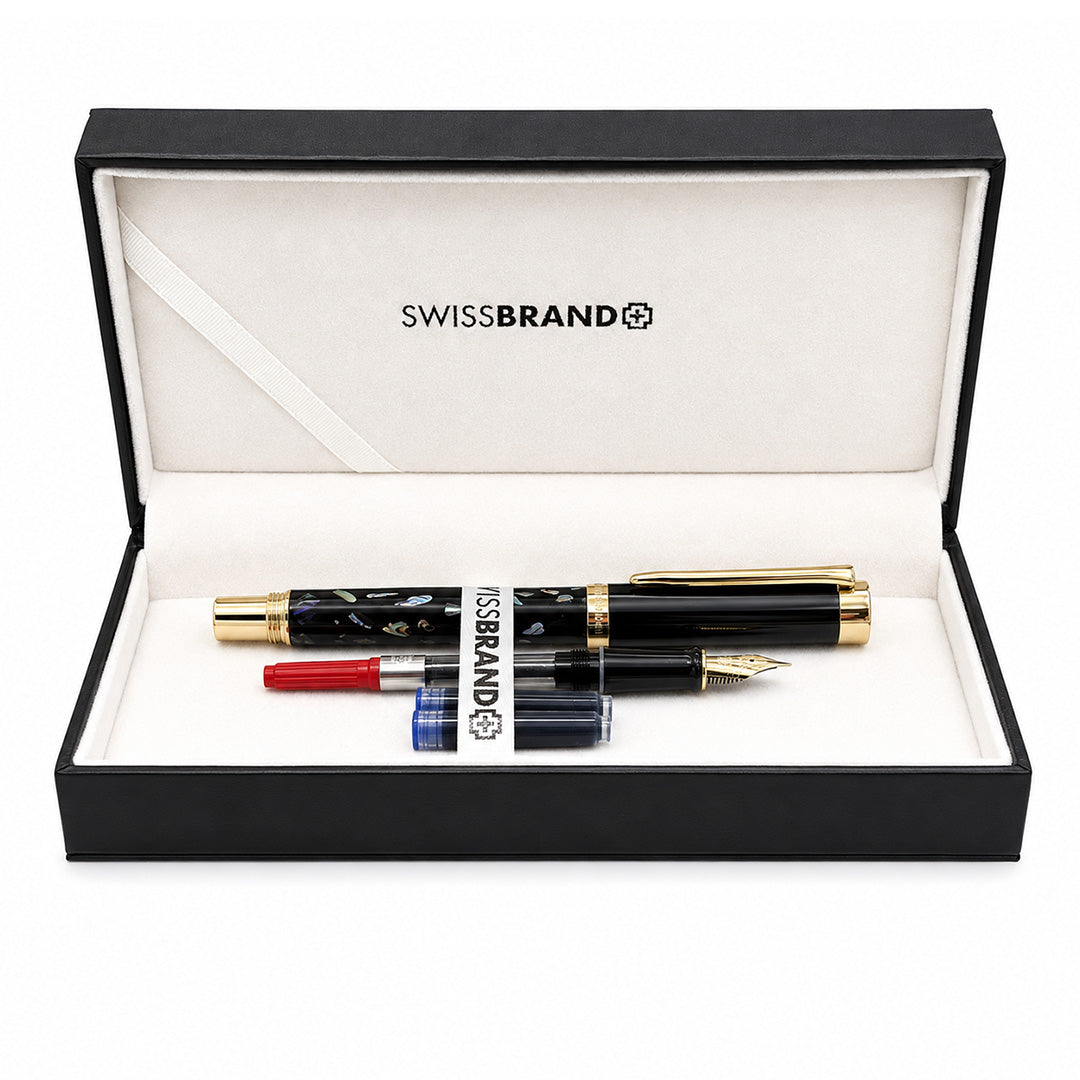 Aurelia Fude Nib Fountain Pen — Midnight Black