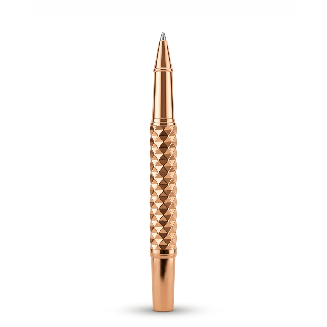 Royal Edition Lion Metal Roller Pen - Set of 2 - Rose Gold