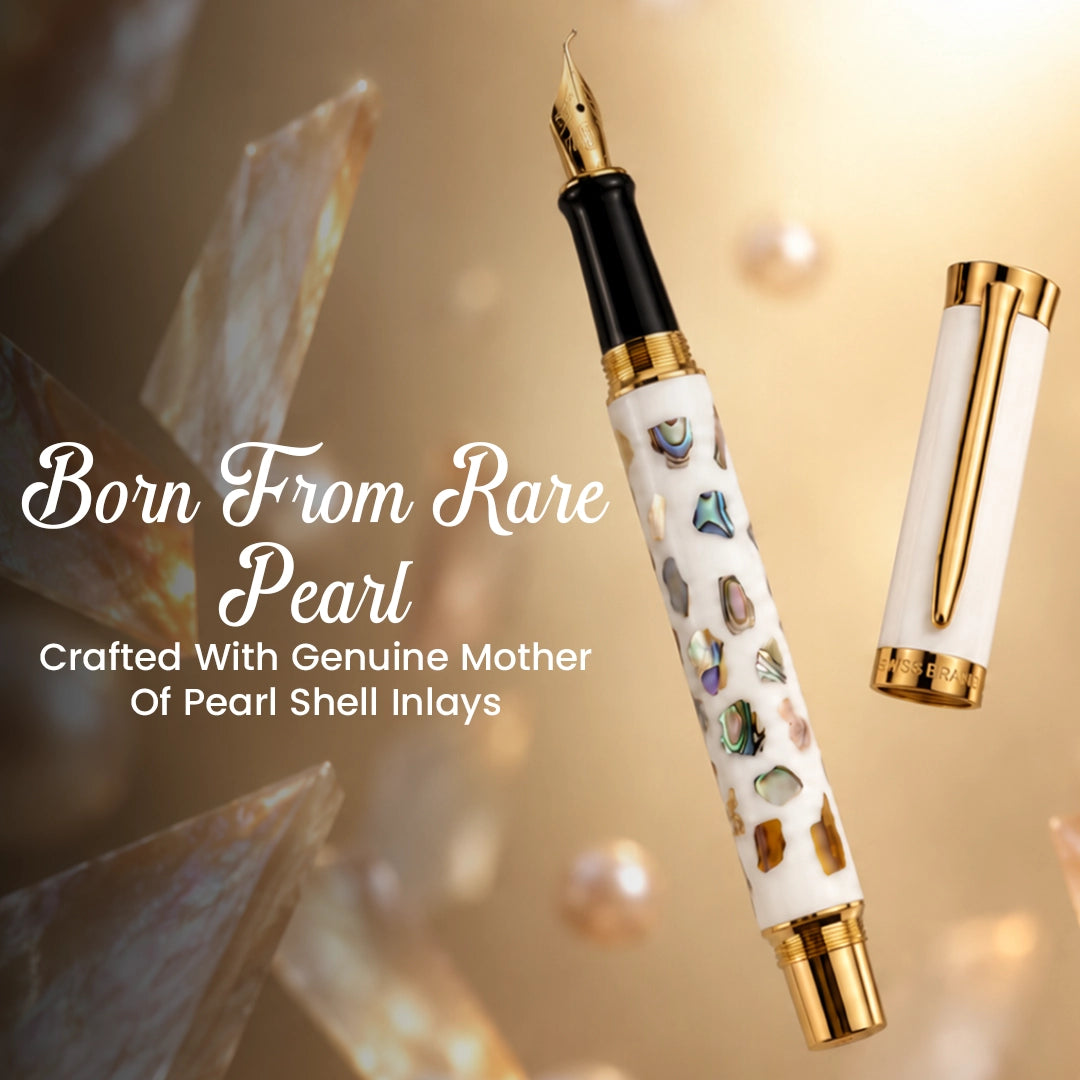 Aurelia Fude Nib Fountain Pen — Pearl White