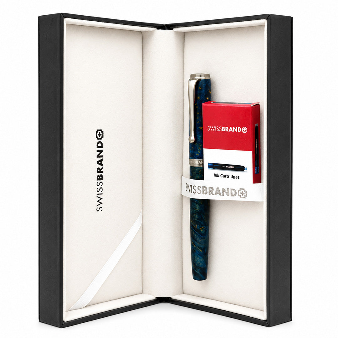 Aeterna Fountain Pen — Midnight Aegean