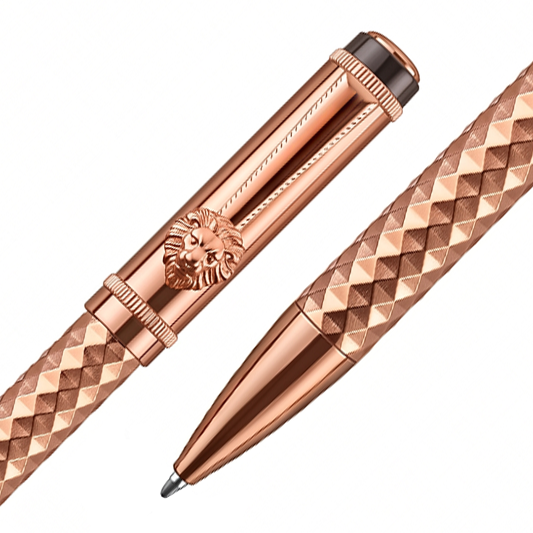 Royal Edition Lion Metal Ball Pen - Rose Gold