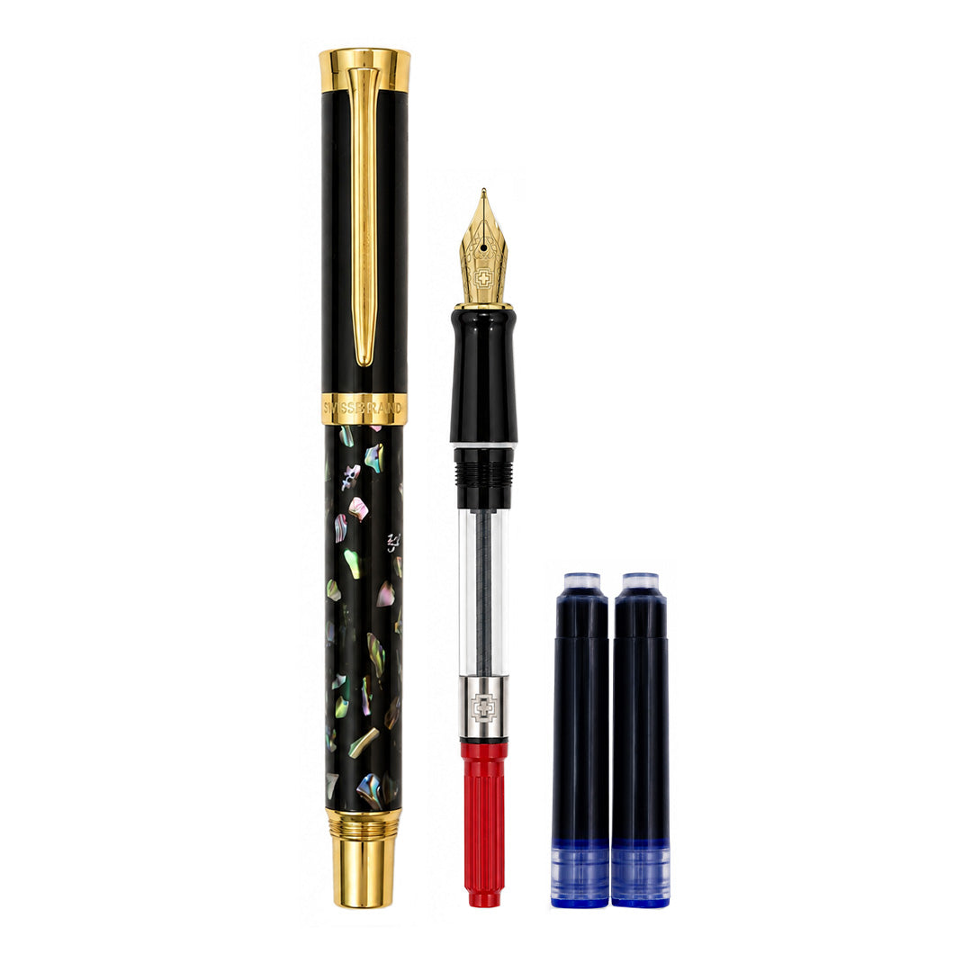 Aurelia Fude Nib Fountain Pen — Midnight Black