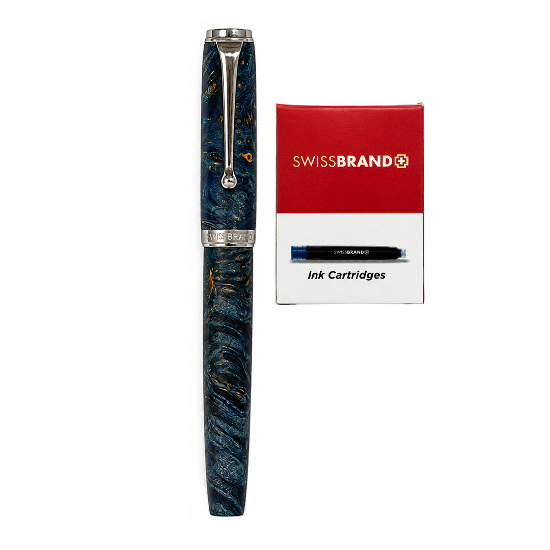 Aeterna Fountain Pen — Midnight Aegean