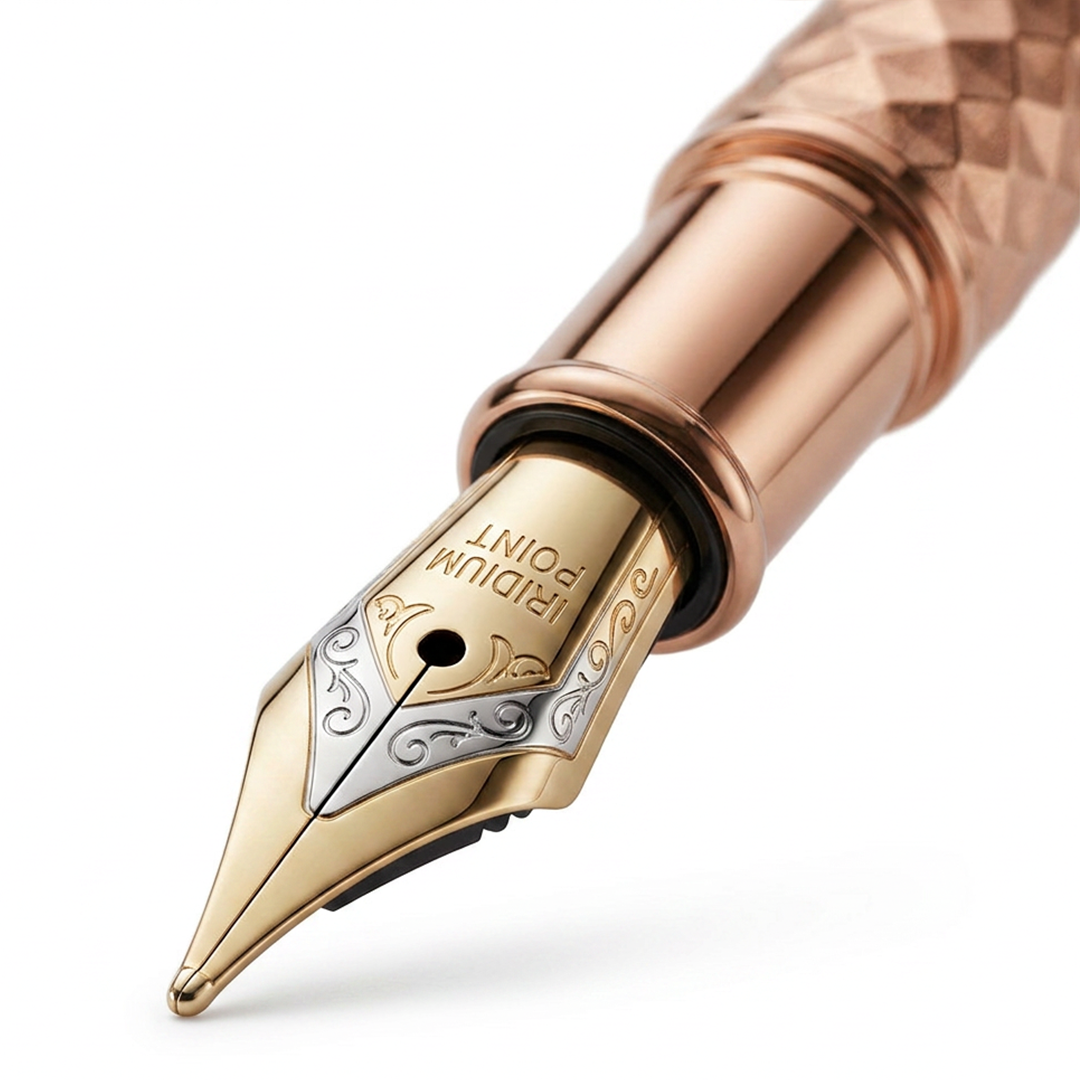 Royal Edition Lion Metal Fountain Pen - Rose Gold