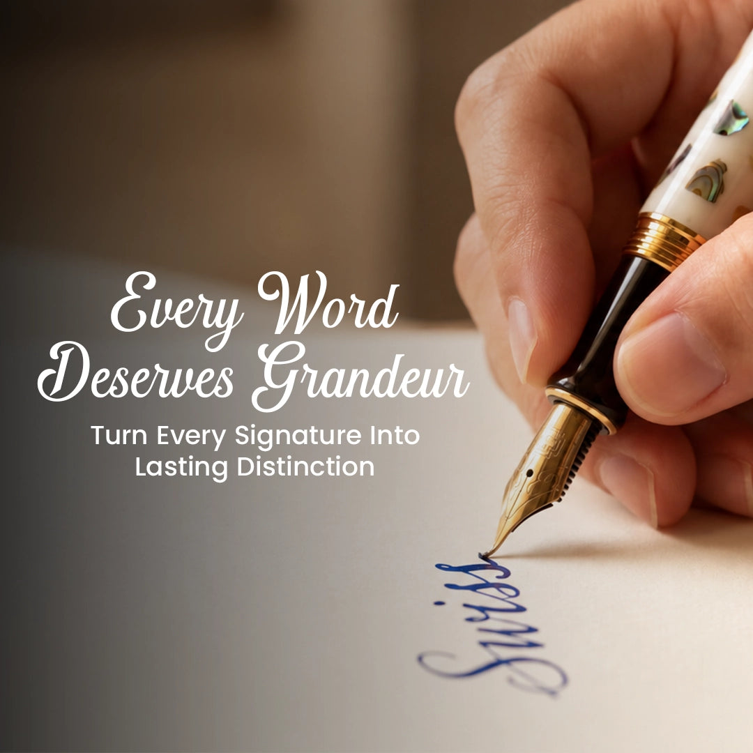 Aurelia Fude Nib Fountain Pen — Pearl White