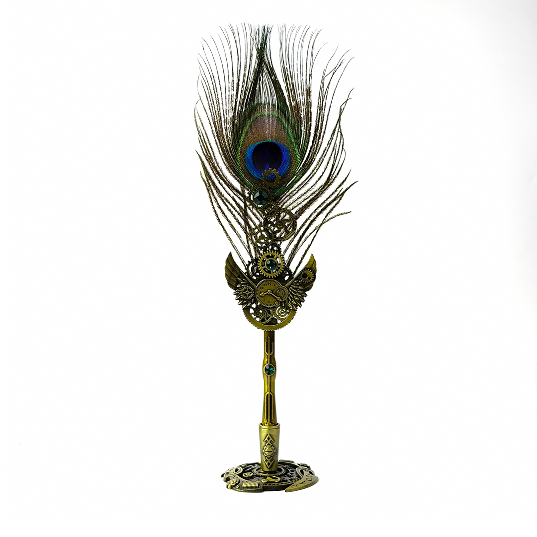 Peacock Feather Pen & Diary Set