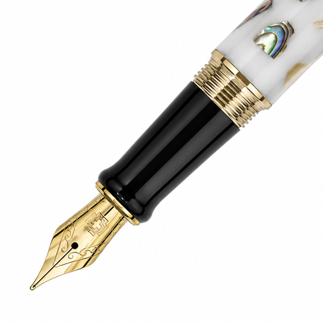 Aurelia Fude Nib Fountain Pen — Pearl White