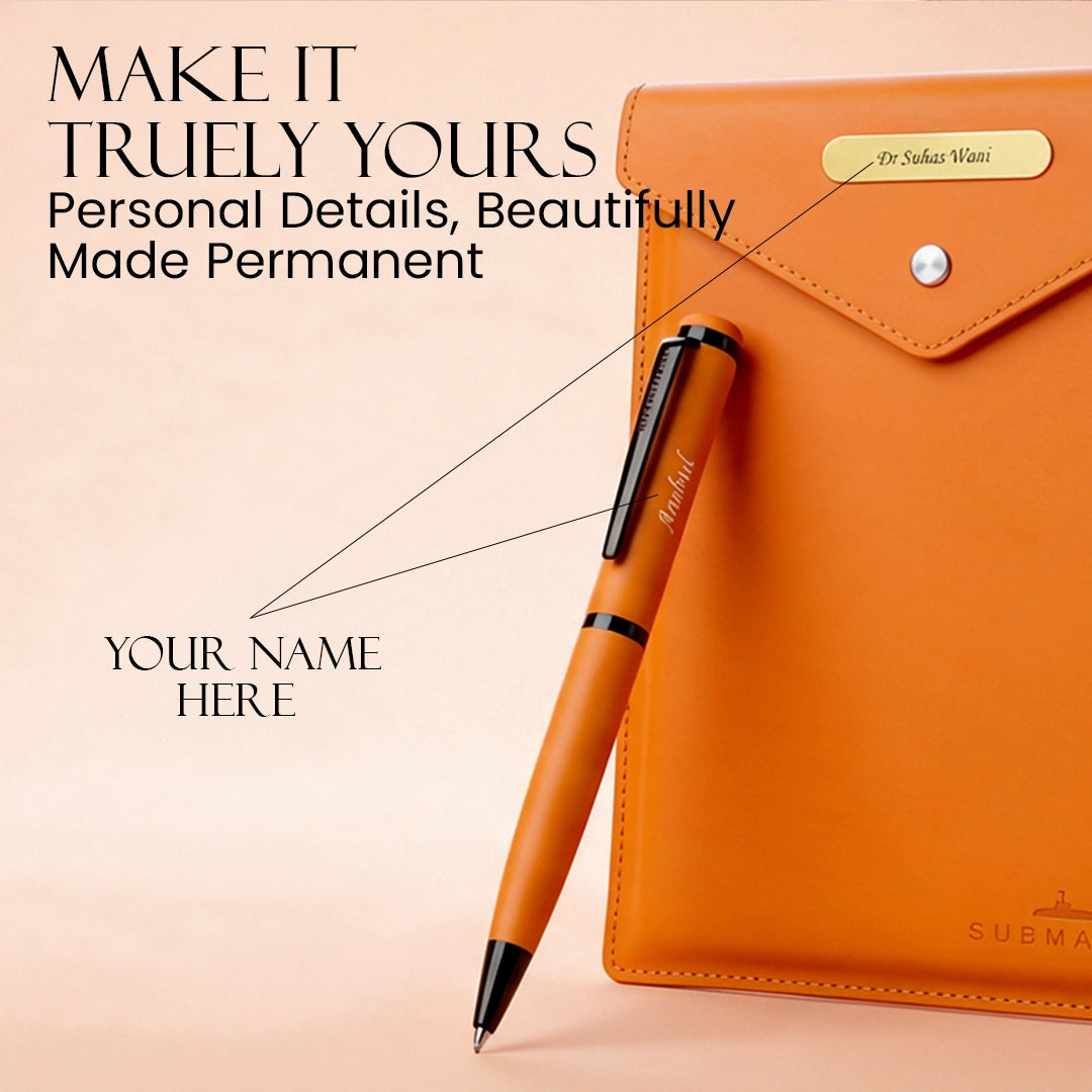 Pulse Premium Diary and Pen Set - Orange
