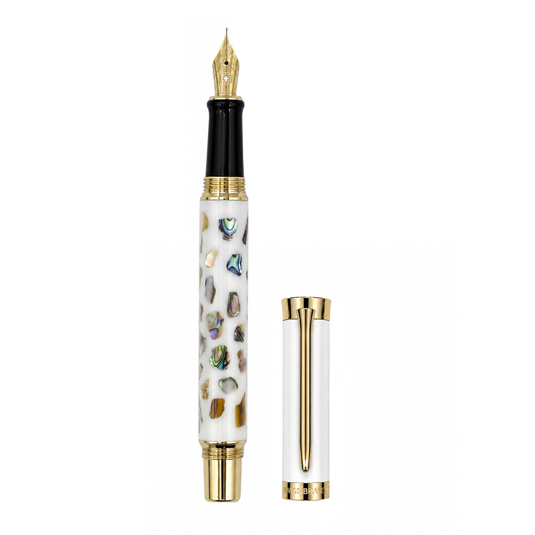 Aurelia Fude Nib Fountain Pen — Pearl White