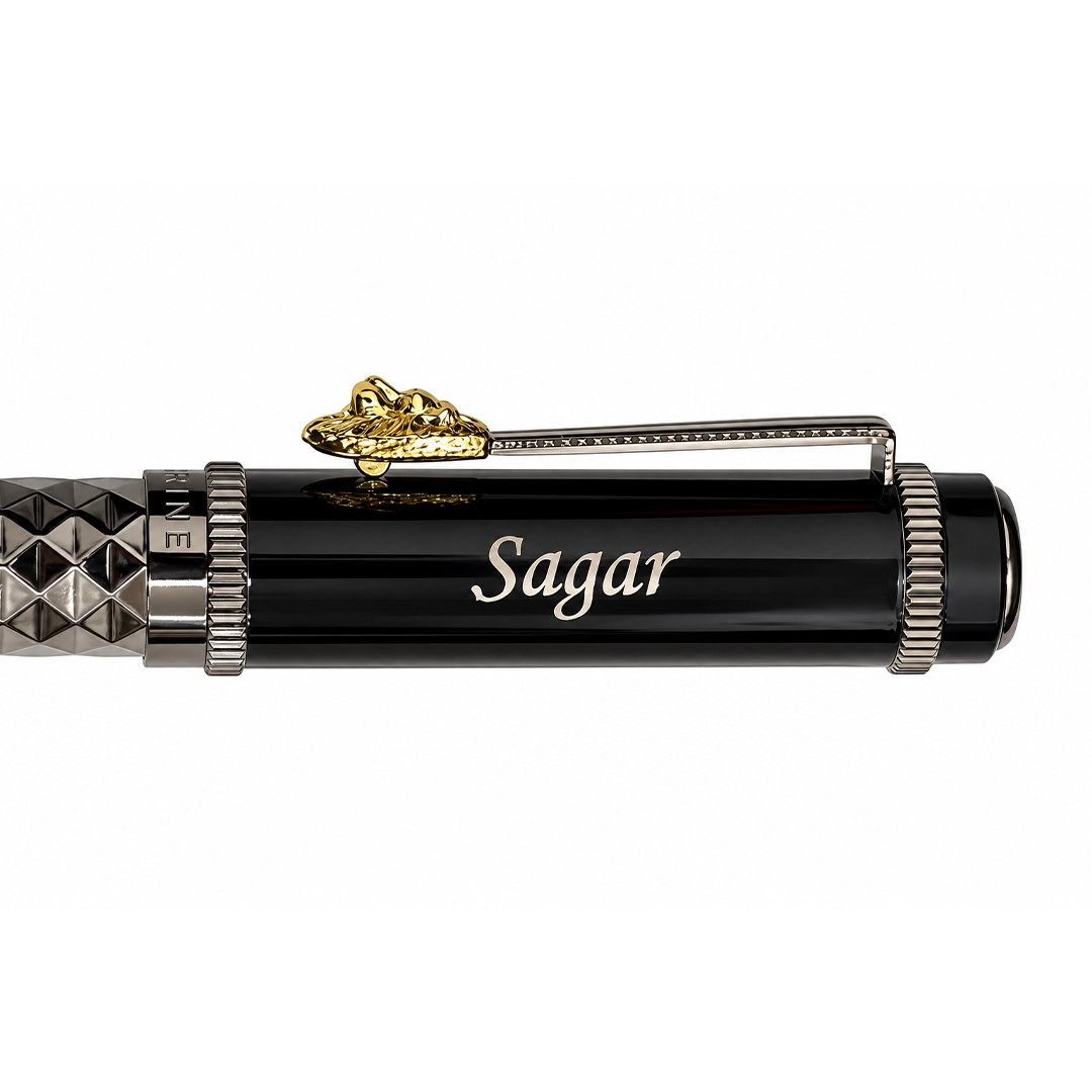 Royal Edition Lion Metal Roller Pen - Set of 2 - Gun Metal & Limited Edition