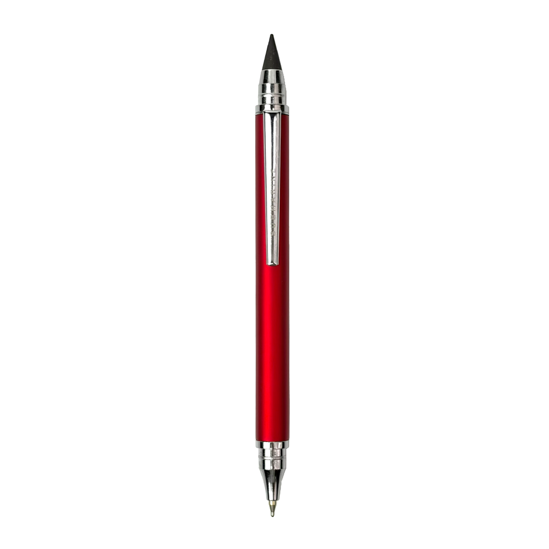 TwinX 2-in-1 Pen & Mechanical Everlasting Pencil - Red - Pack of 3