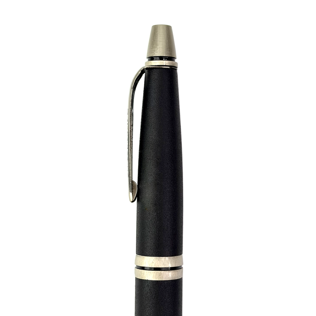 SWISSBRAND Vivid 2532 Matte black chrome Ballpoint Pen with chrome trim
