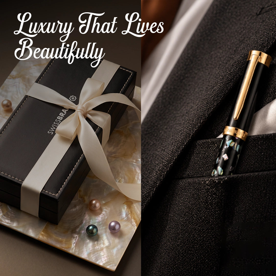 Aurelia Fude Nib Fountain Pen — Pearl White