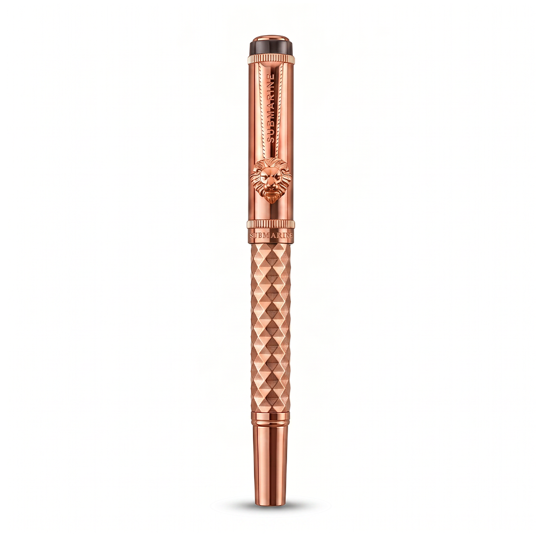 Royal Edition Lion Metal Fountain Pen - Rose Gold