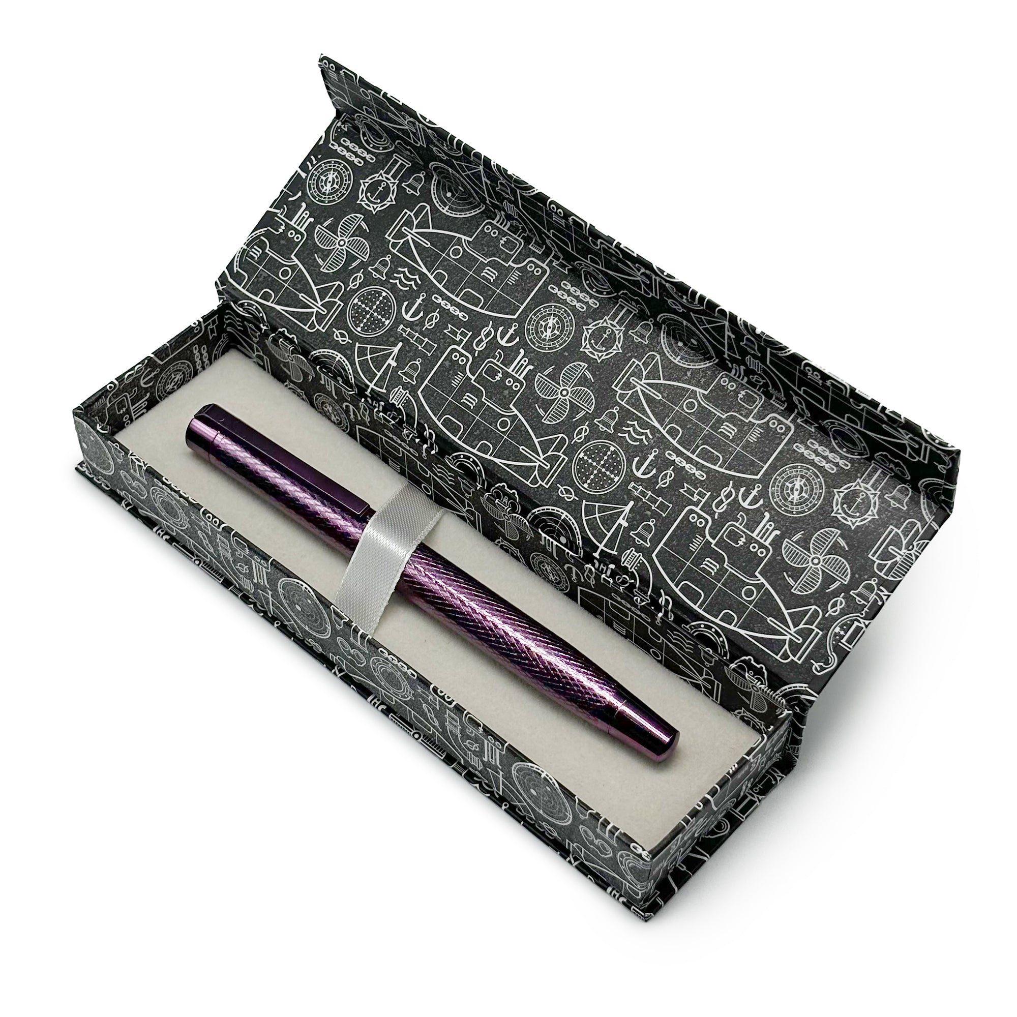 Purple Plate Textured Design Roller Pen