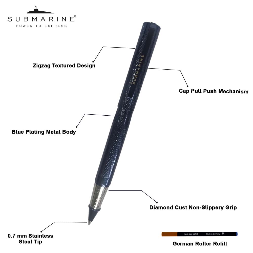 Blue Plate Roller Pen