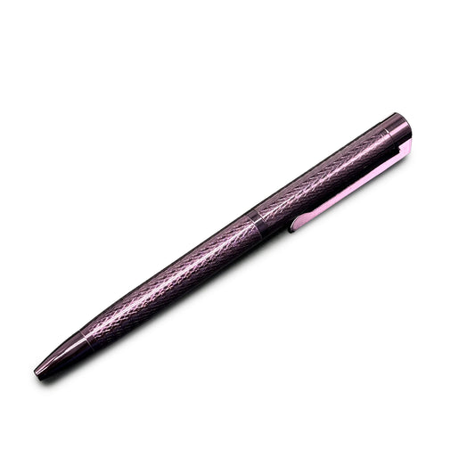 1012 Purple Plate Textured Design Ball Pen