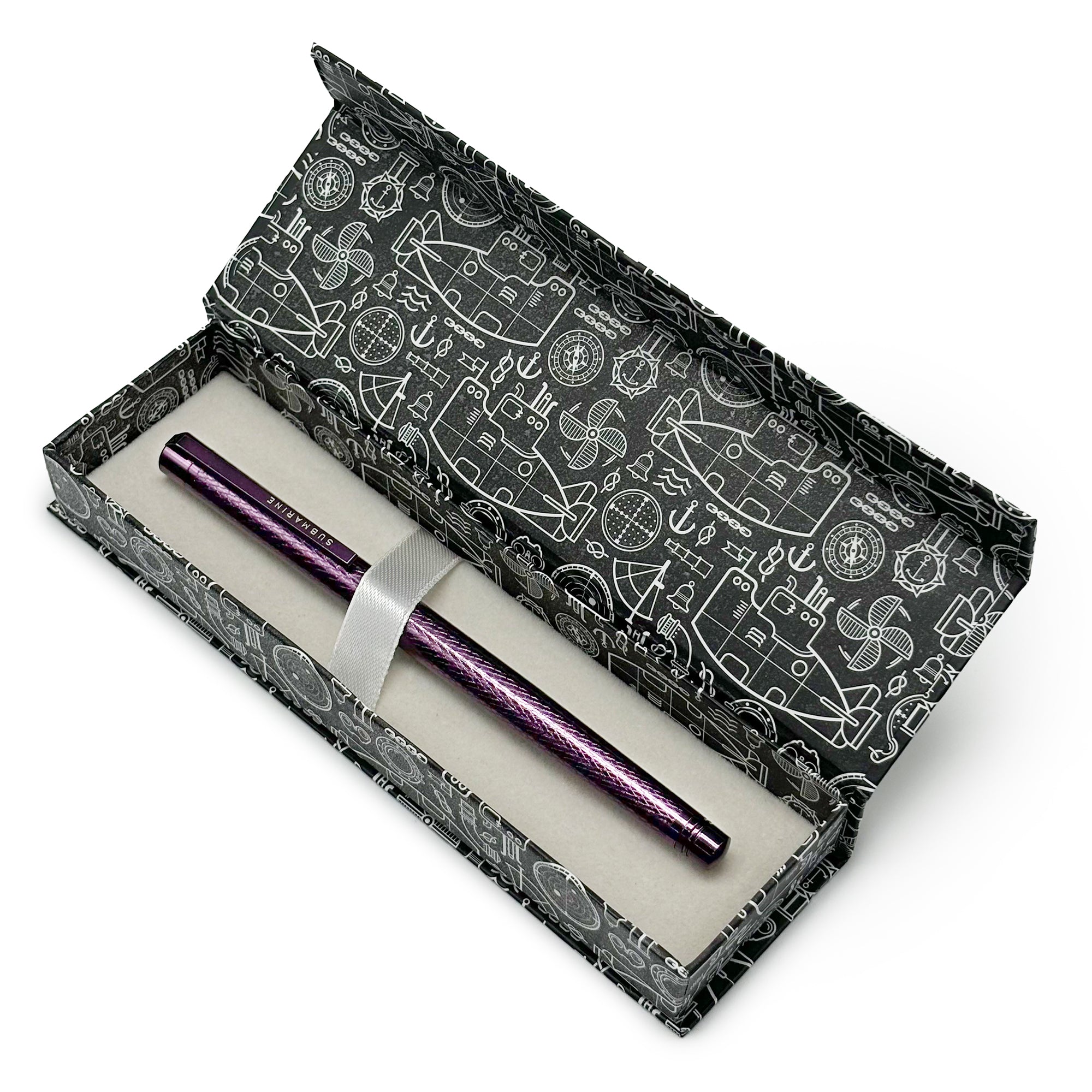 Purple Plate Textured Design Roller Pen