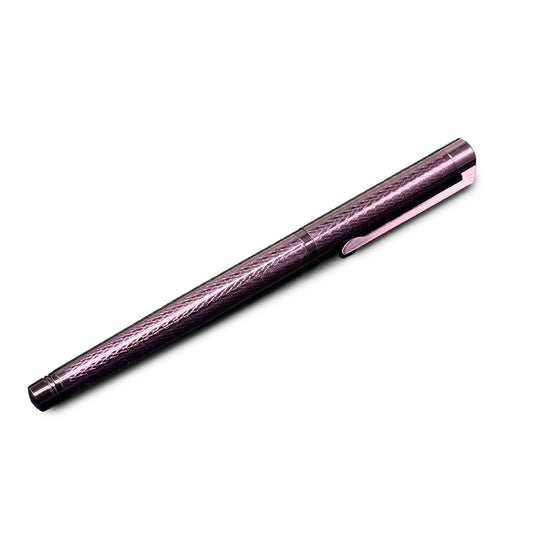 1012 Purple Plate Textured Design Roller Pen