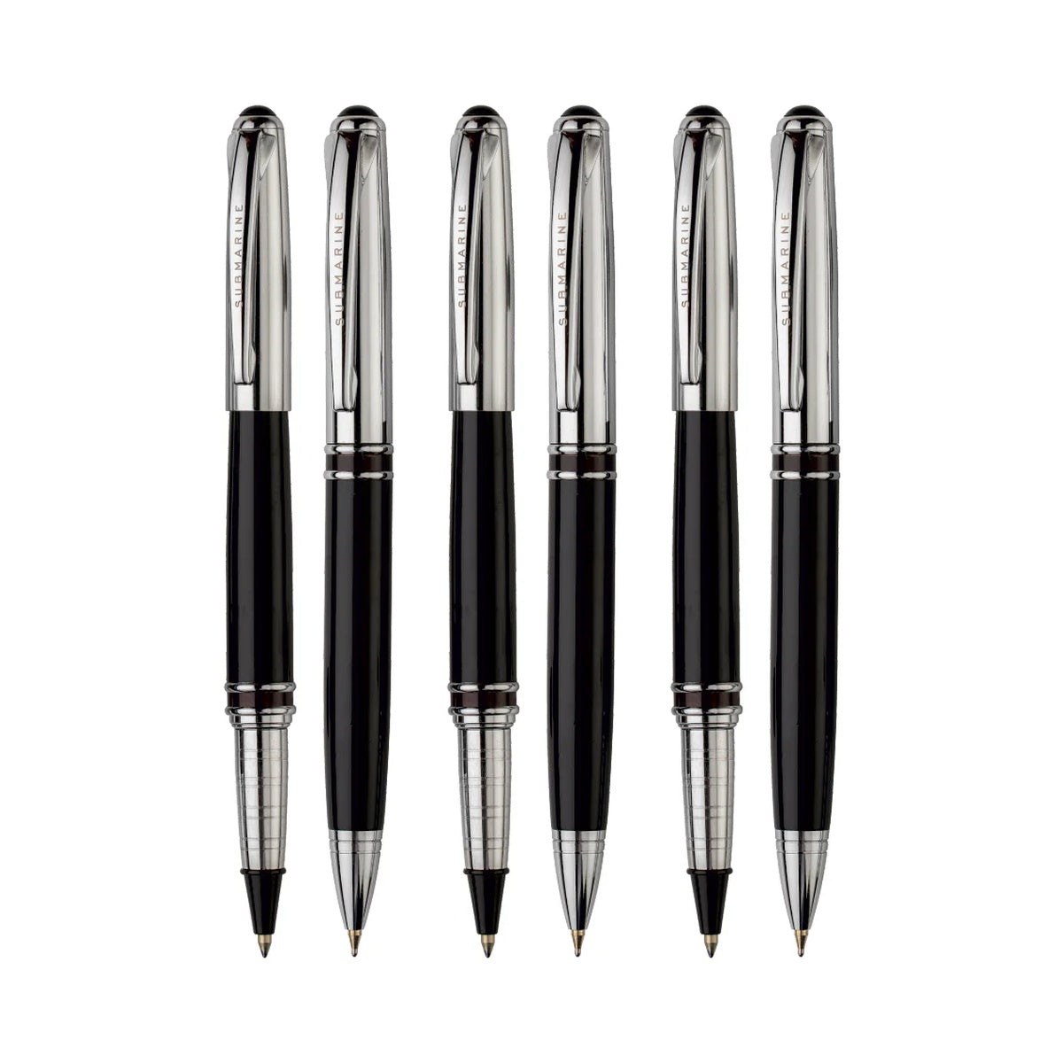 Grandeur Pen Set | Chrome & Black Lacquer