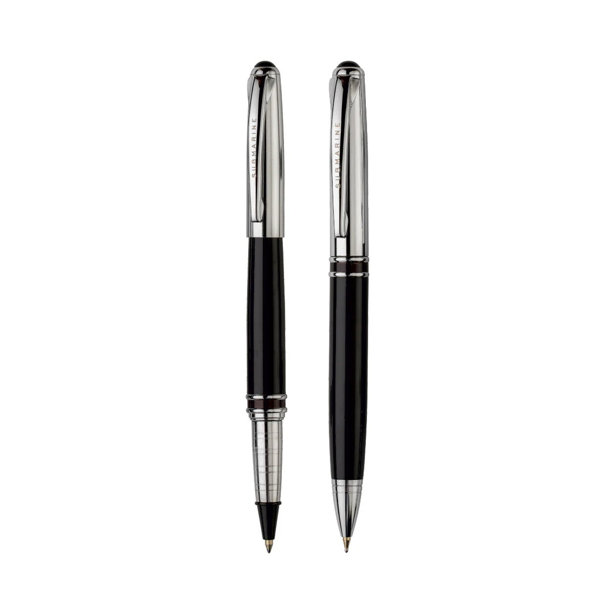 Grandeur Pen Set | Chrome & Black Lacquer