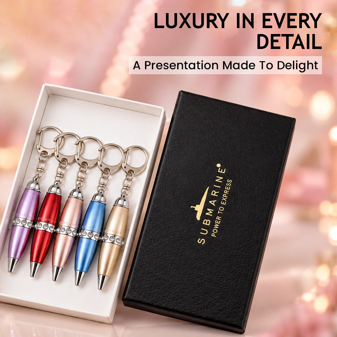Mini Pop Metallic Ball Pen – Set Of 5