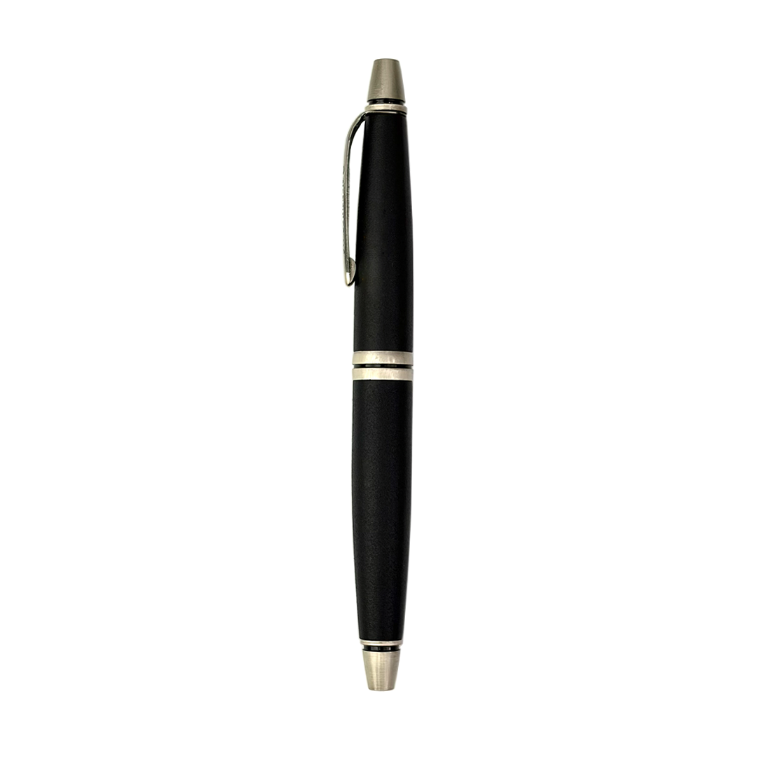 SWISSBRAND Vivid 2532 Matte black chrome Ballpoint Pen with chrome trim