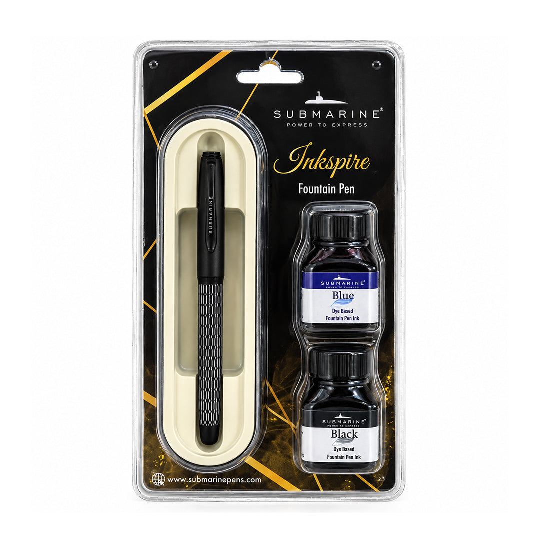 Inkspire Black Fountain Pen Set