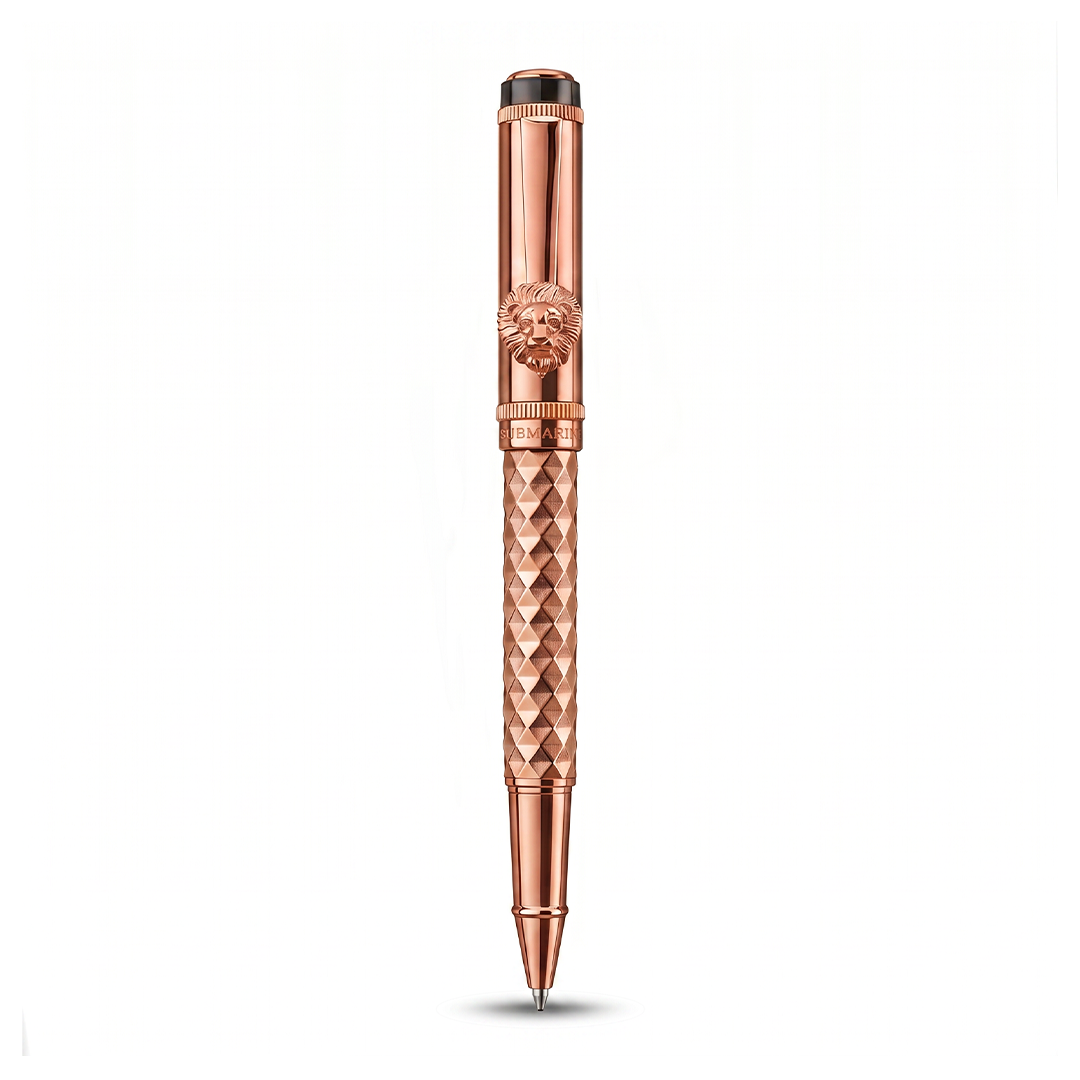 Royal Edition Lion Metal Roller Pen - Rose Gold
