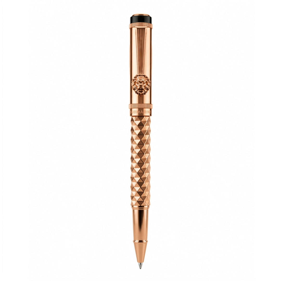 Royal Edition Lion Metal Roller Pen - Set of 2 - Rose Gold