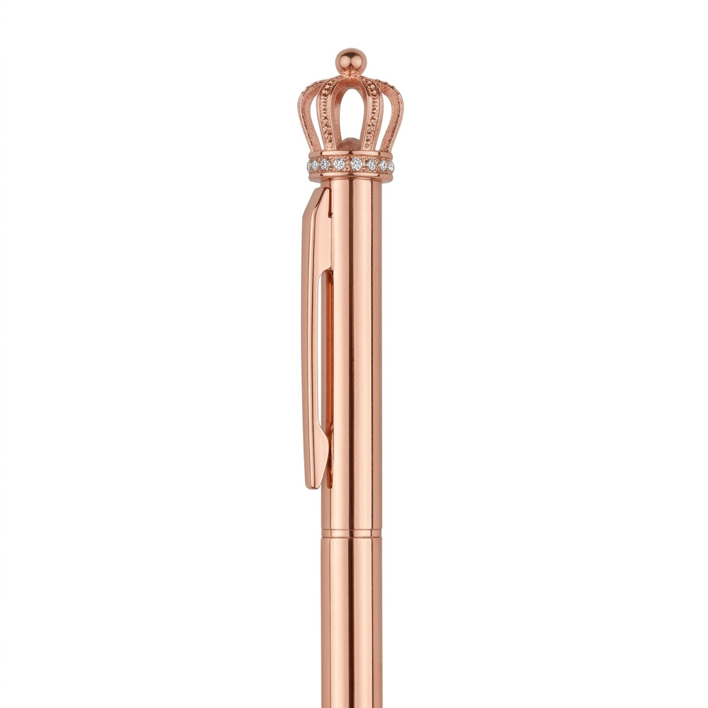 Krown Metal Ball Pen - Set Of 2 - Gold & Rose Gold