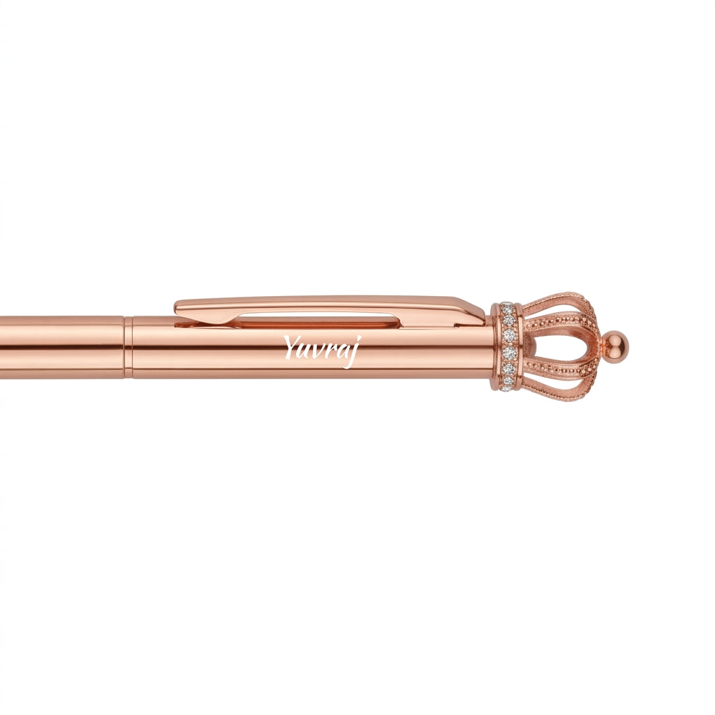 Krown Metal Ball Pen - Set Of 2 - Gold & Rose Gold