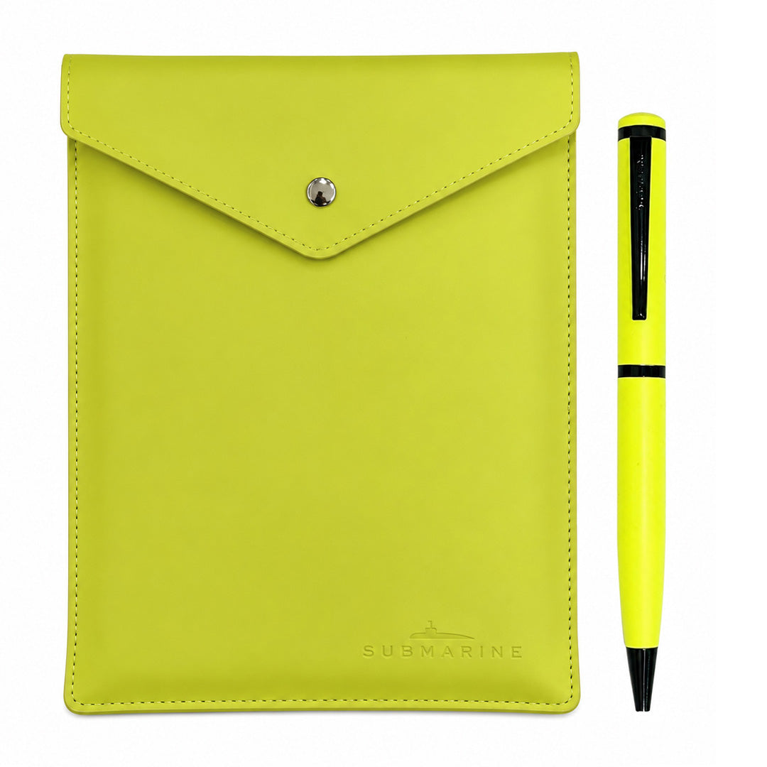Pulse Premium Diary and Pen Set - Lemon