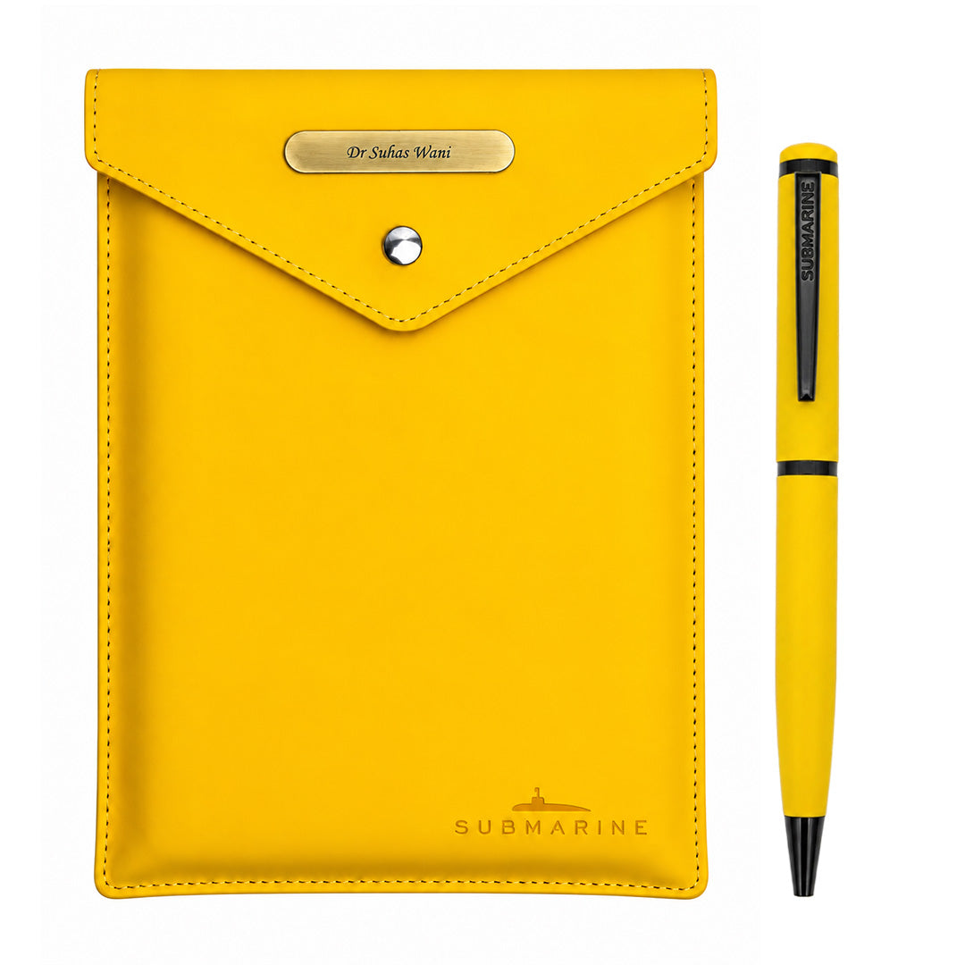 Pulse Premium Diary and Pen Set - Yellow