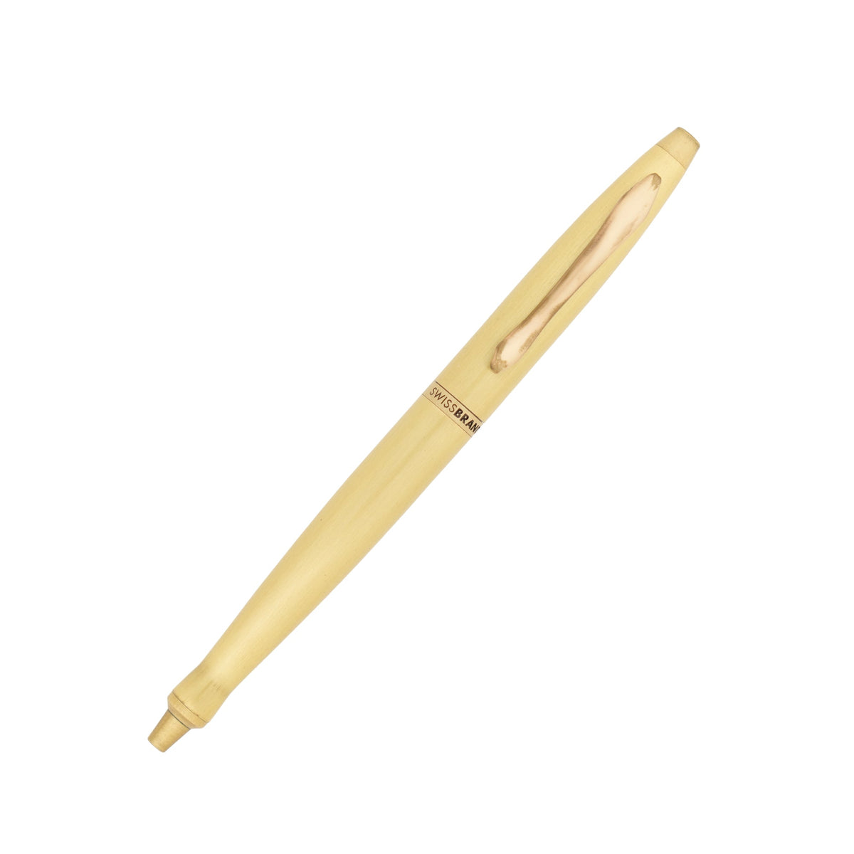 SWISSBRAND Opulent 2521 Matte gold Rollerball & Ballpoint Pen with gold trim