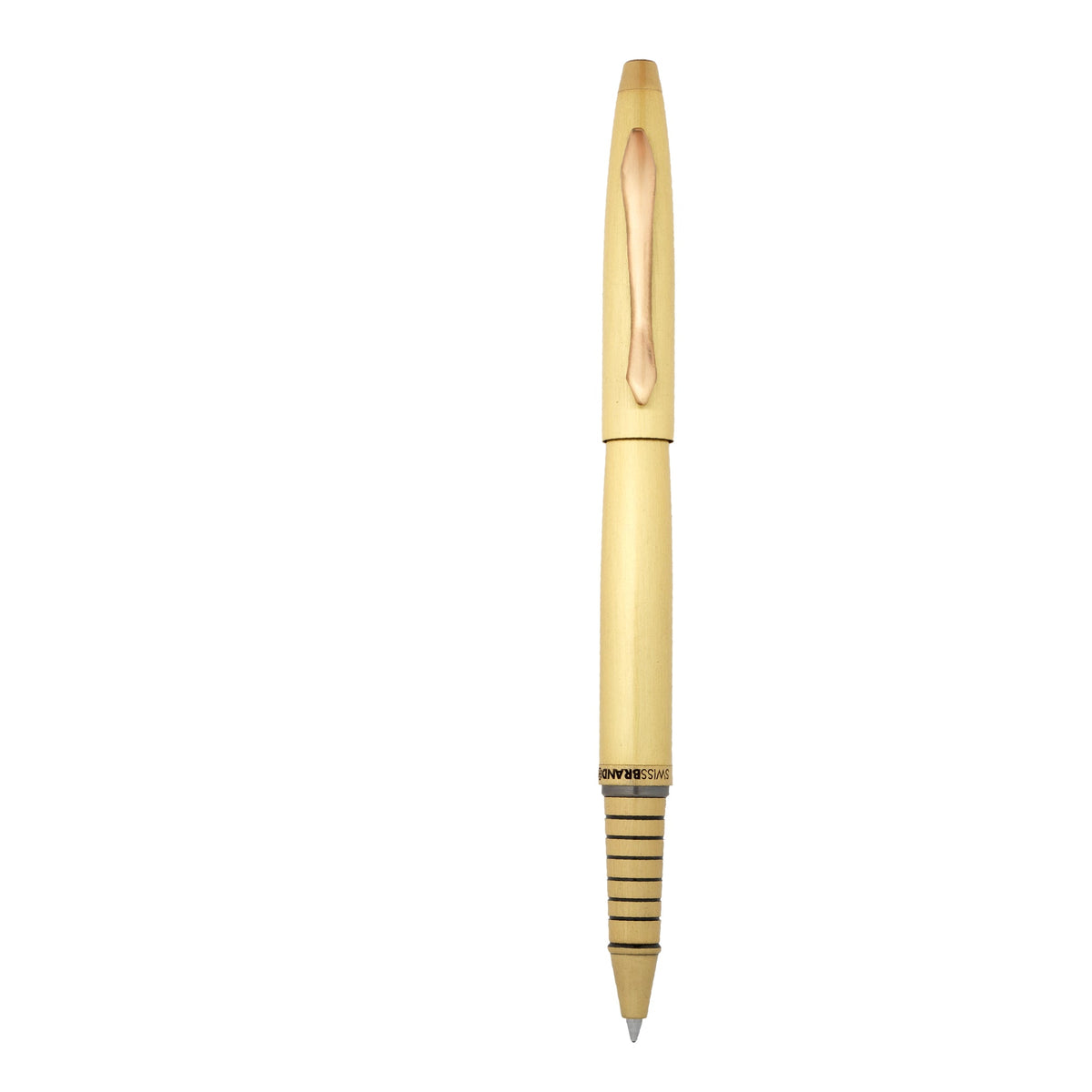 SWISSBRAND Opulent 2521 Matte gold Rollerball & Ballpoint Pen with gold trim